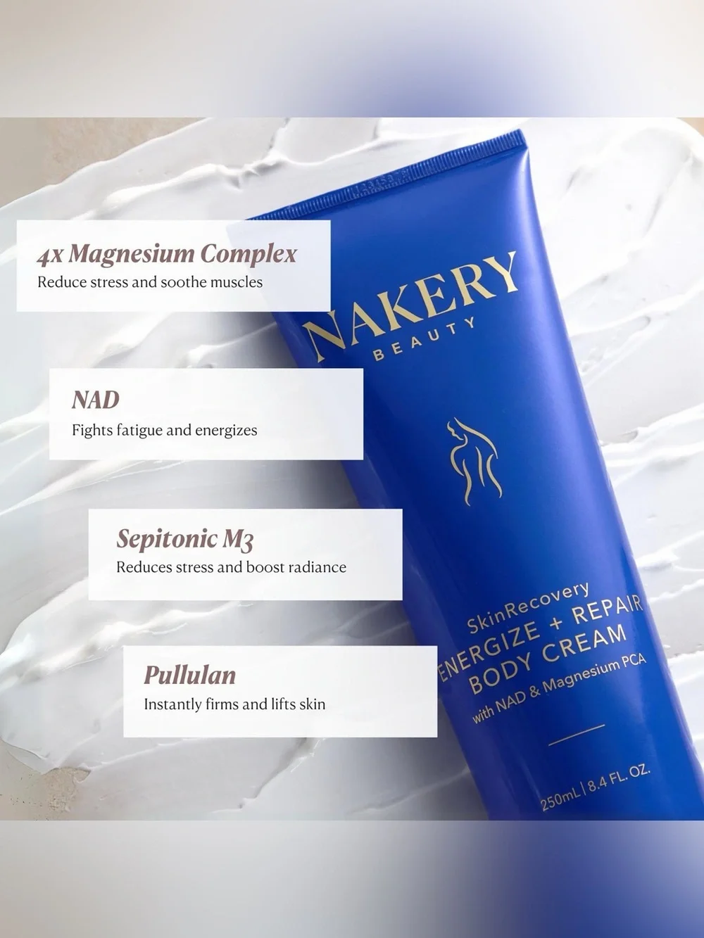Nakery Beauty Energize + Repair Body Cream - Blue